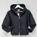 Double Zip Hoodie in Black