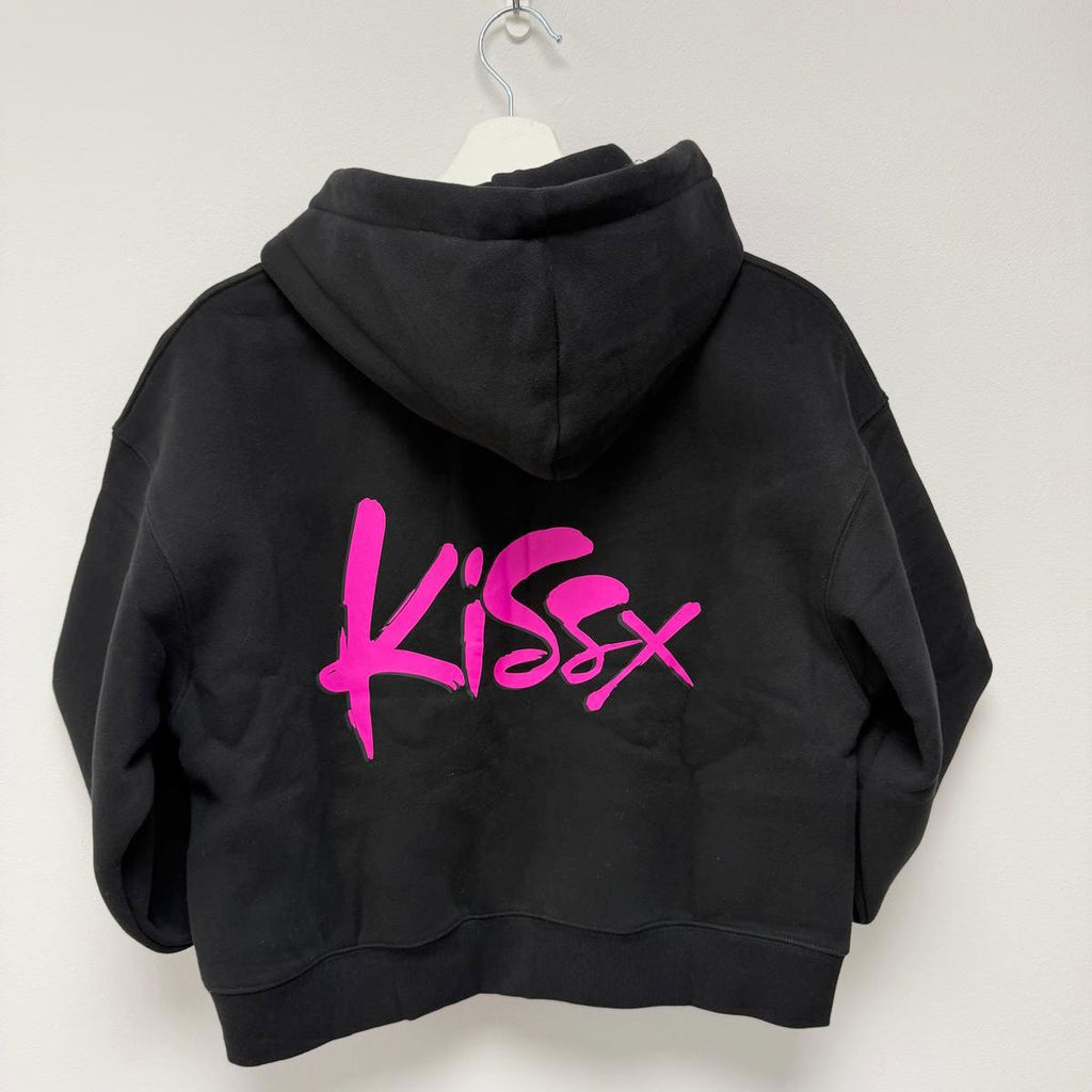 Double Zip Hoodie in Black