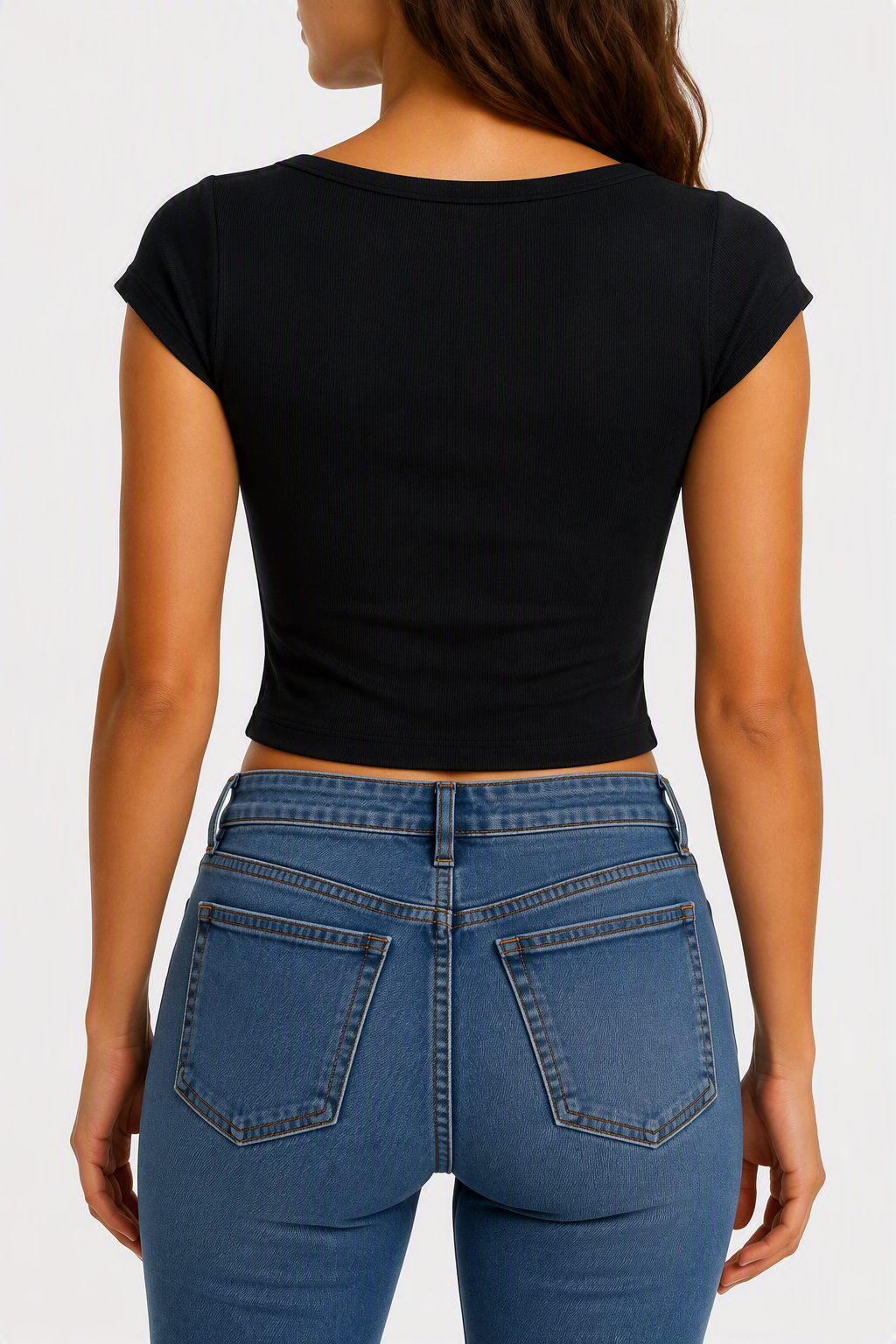 Stylish Off The Shoulder Ribbed Crop Top
