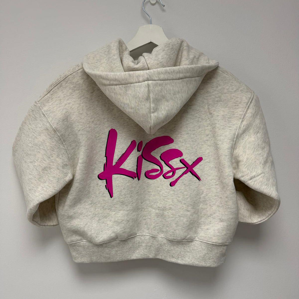 Double Zip Hoodie in Heather Grey