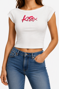 Stylish Off The Shoulder Ribbed Crop Top