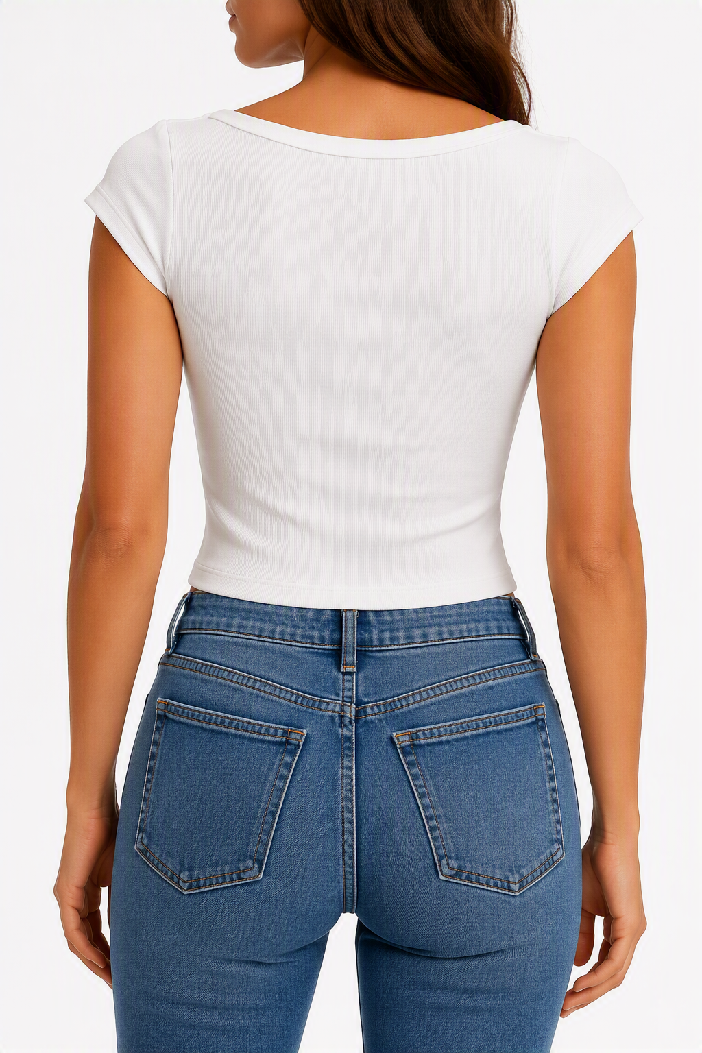 Stylish Off The Shoulder Ribbed Crop Top
